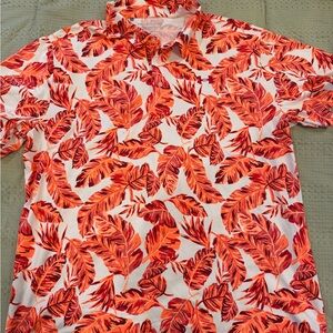 Under Armour Men's Orange Leaf Print Shirt